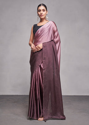 Mauve Silk Saree With Blouse Piece