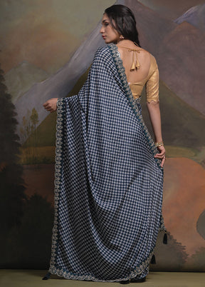 Grey Silk Saree With Blouse Piece