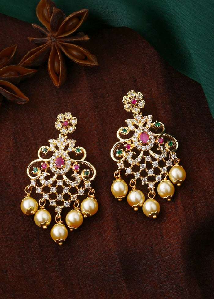 Gold Plated CZ Majestic Earrings