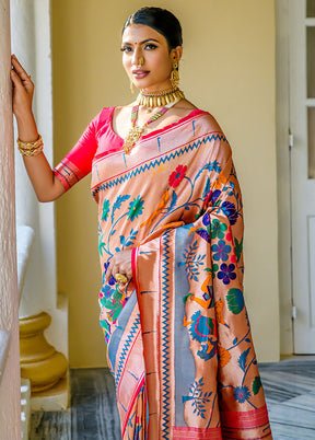 Rani Dupion Silk Saree With Blouse Piece