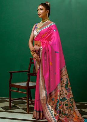 Rani Dupion Silk Saree With Blouse Piece