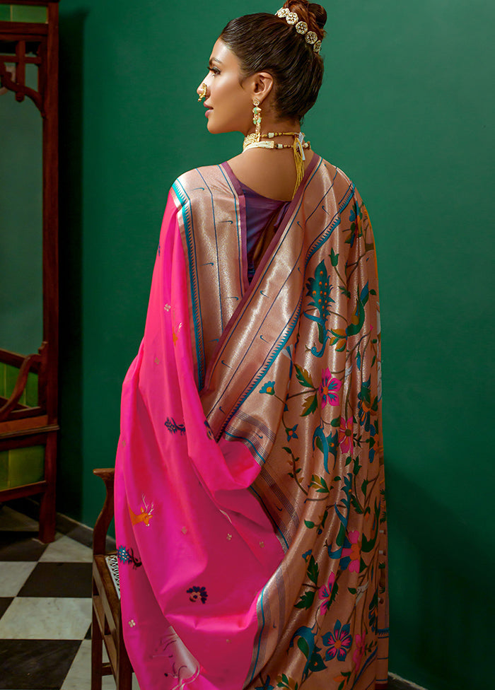 Rani Dupion Silk Saree With Blouse Piece