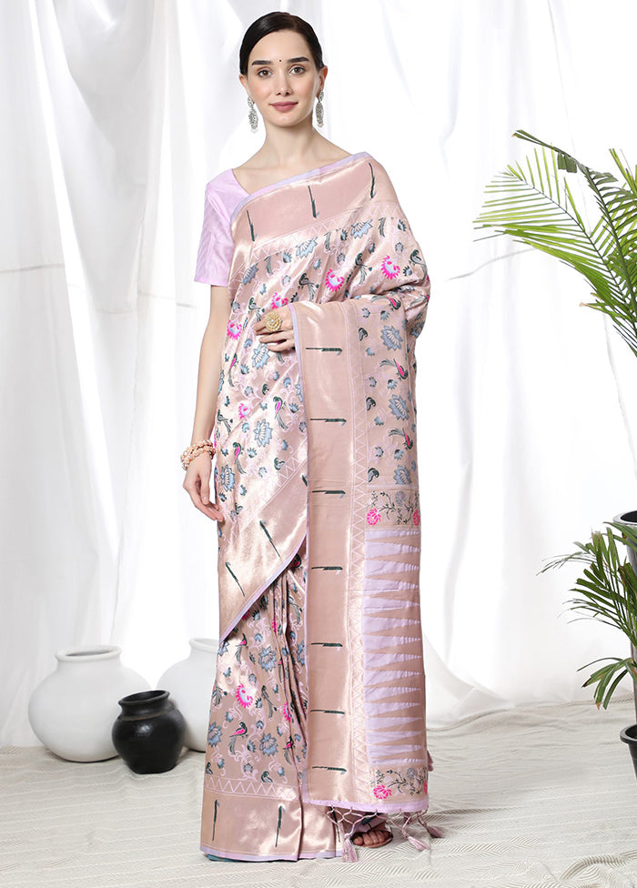 Purple Dupion Silk Saree With Blouse Piece