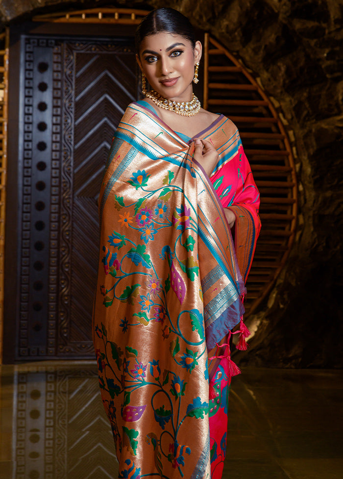 Rani Dupion Silk Saree With Blouse Piece