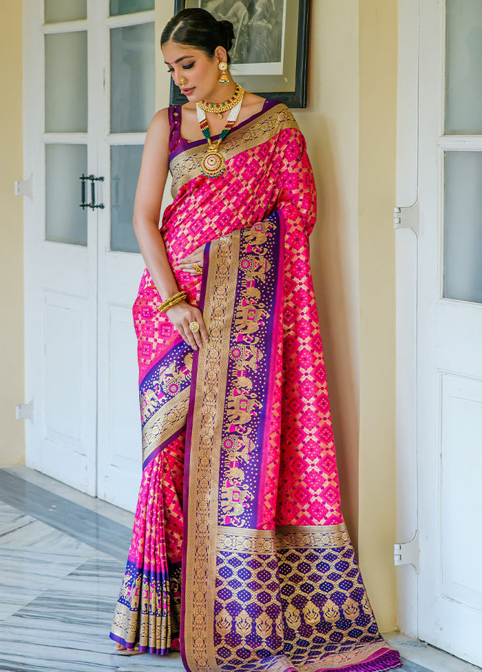 Rani Dupion Silk Saree With Blouse Piece