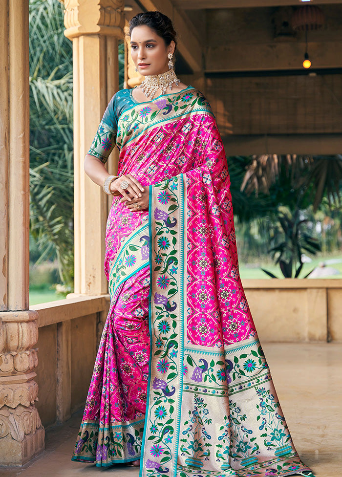 Rani Dupion Silk Saree With Blouse Piece