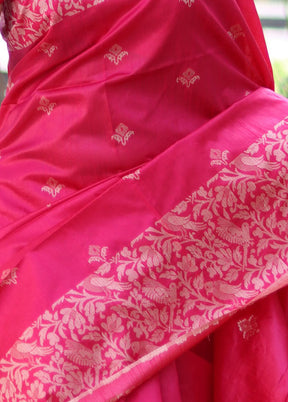 Rani Dupion Silk Saree With Blouse Piece