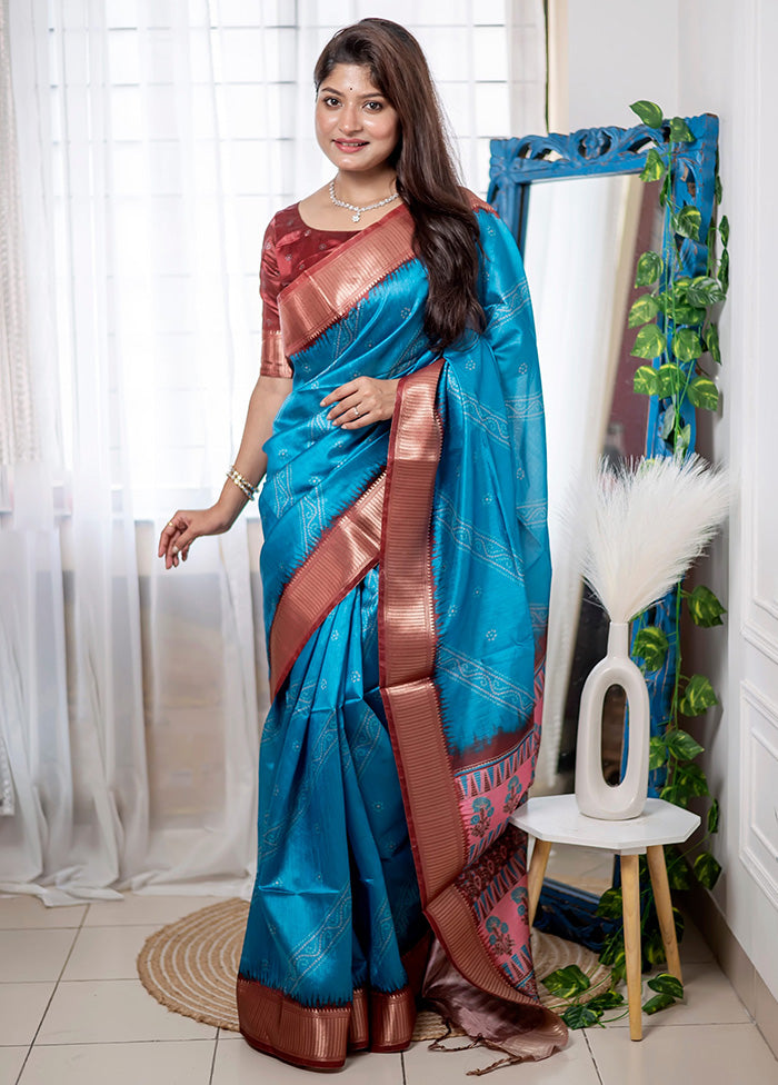 Firoza Dupion Silk Saree With Blouse Piece