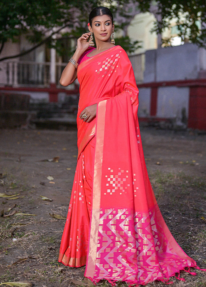 Cream Dupion Silk Saree With Blouse Piece