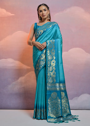 Firoza Dupion Silk Saree With Blouse Piece