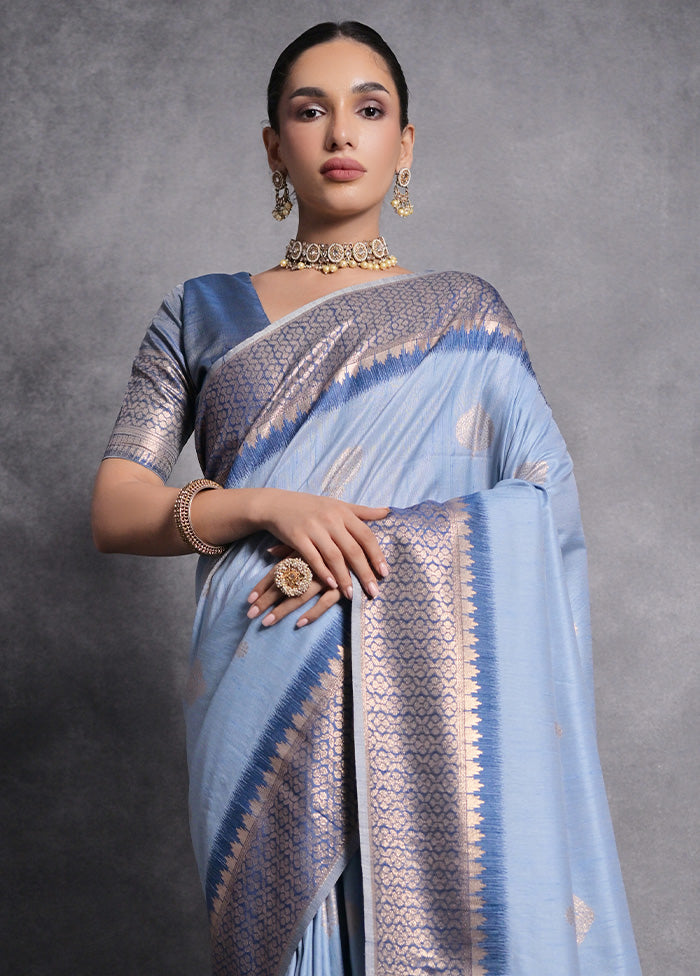 Firoza Dupion Silk Saree With Blouse Piece