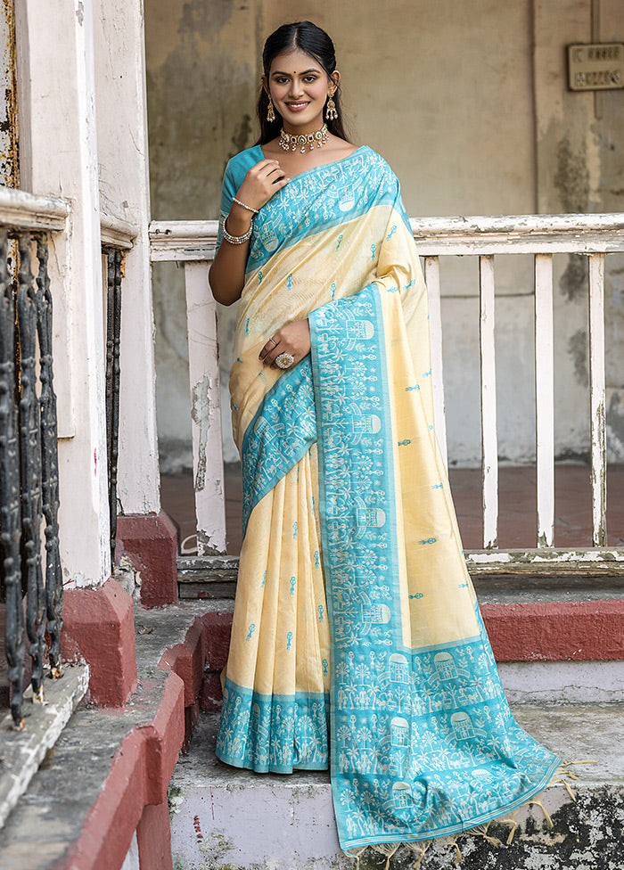 Firoza Dupion Silk Saree With Blouse Piece