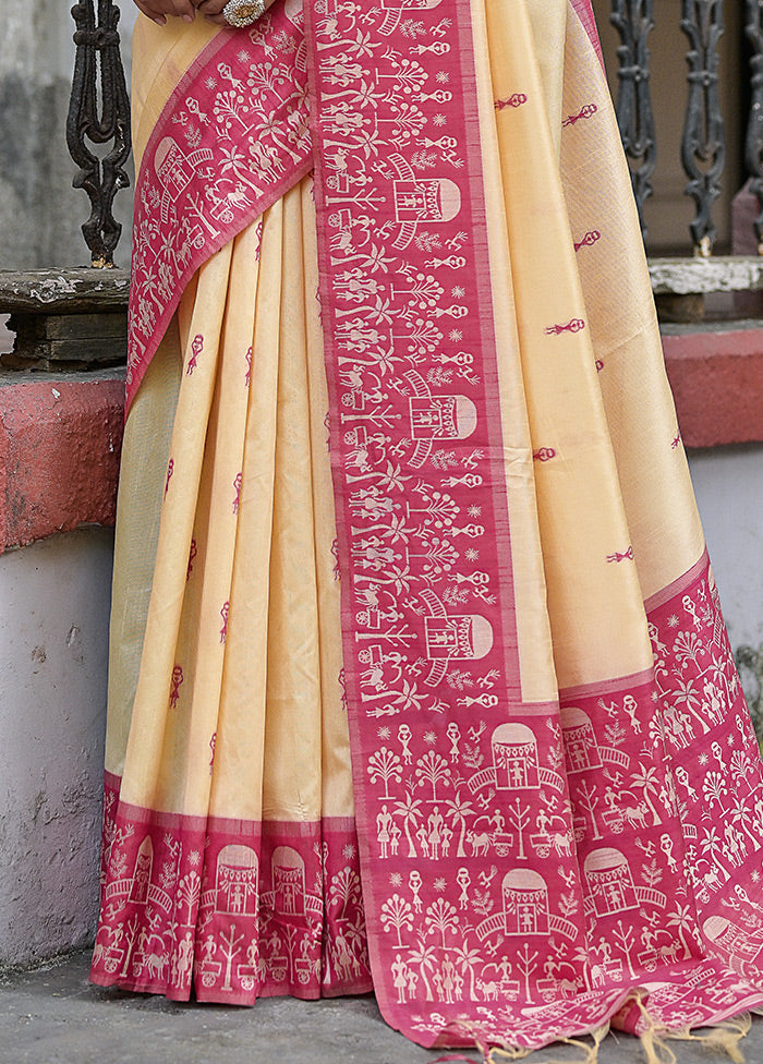 Rani Dupion Silk Saree With Blouse Piece