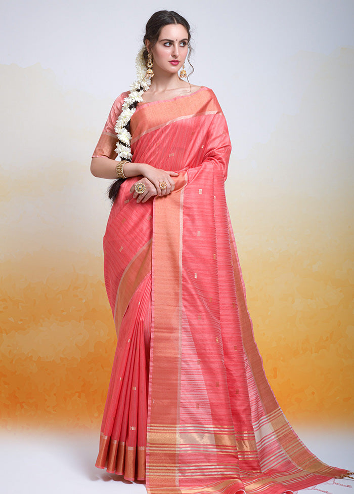 Rani Cotton Saree With Blouse Piece