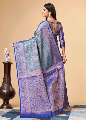 Firoza Dupion Silk Saree With Blouse Piece