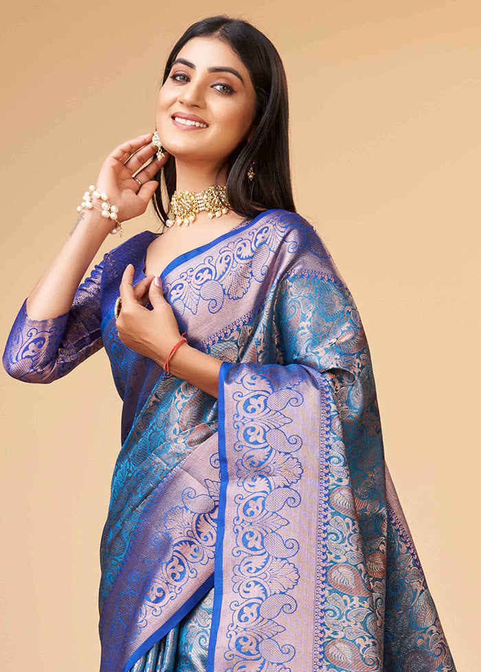 Firoza Dupion Silk Saree With Blouse Piece