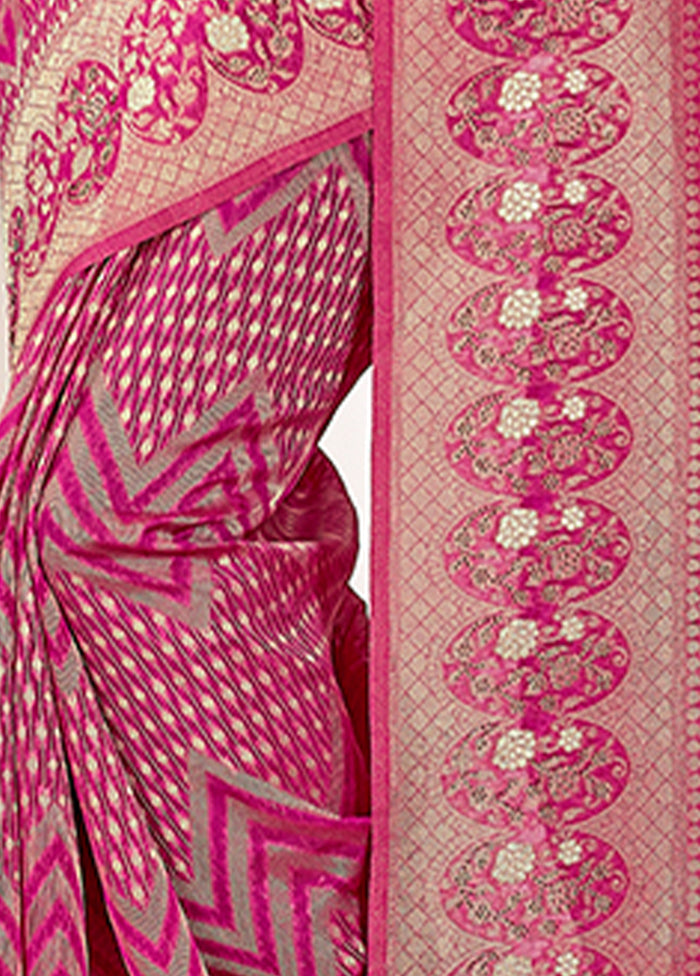 Pink Organza Saree With Blouse Piece