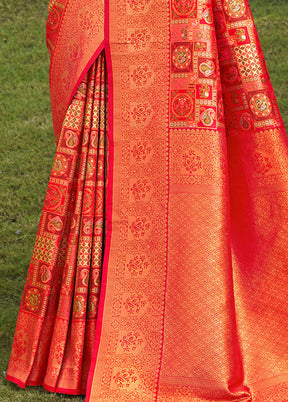 Pink Dupion Silk Saree With Blouse Piece