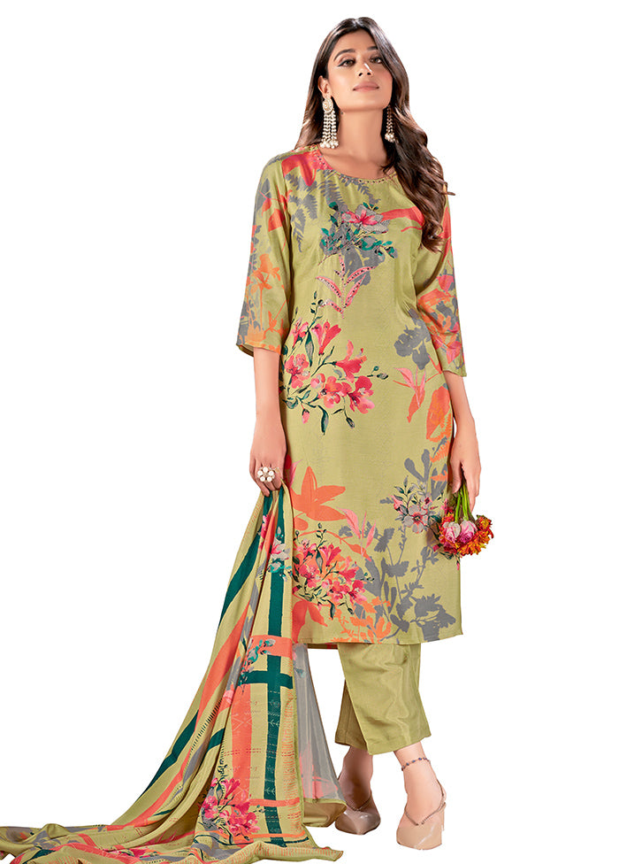 2 Pc Lemon Readymade Silk Kurti Set