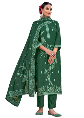 2 Pc Green Readymade Viscose Kurti Set