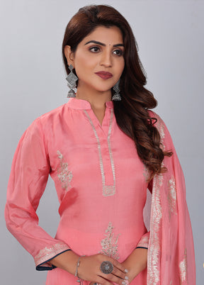 2 Pc Pink Readymade Viscose Kurti Set