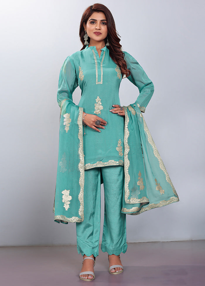 2 Pc Green Readymade Viscose Kurti Set