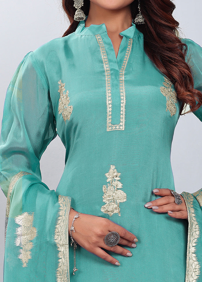 2 Pc Green Readymade Viscose Kurti Set