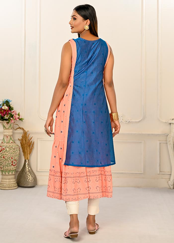 Blue Readymade Cotton Kurti