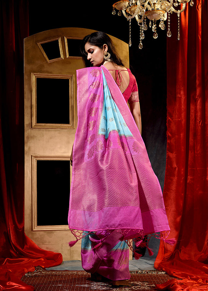 Firoza Dupion Silk Saree With Blouse Piece