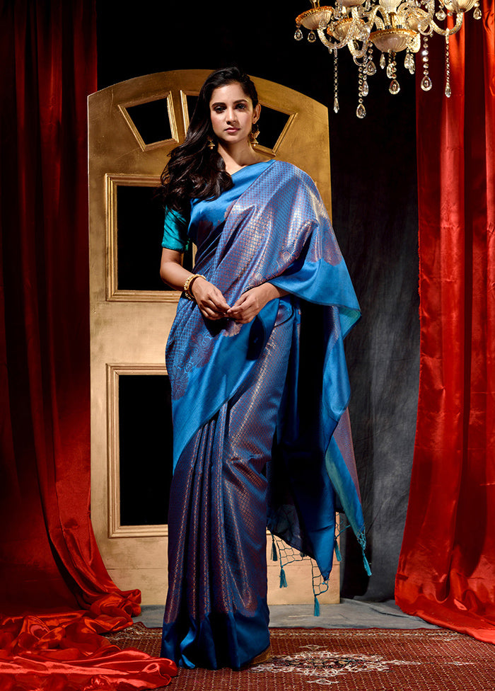 Firoza Dupion Silk Saree With Blouse Piece