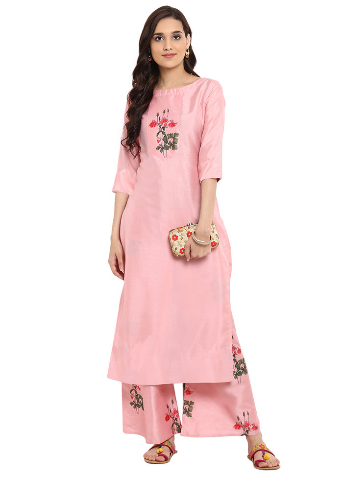 2 Pc Pink Readymade Silk Kurti Set VDKSH19052031 - Indian Silk House Agencies