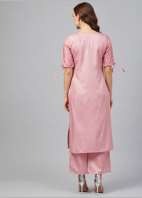 2 Pc Pink Readymade Silk Kurti Set VDKSH19052034 - Indian Silk House Agencies