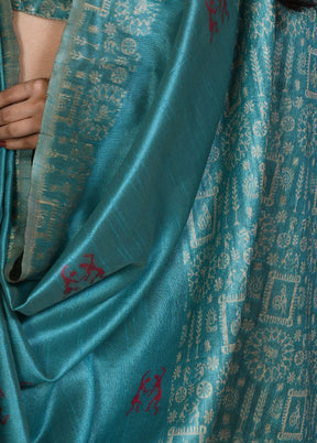 Firoza Chiffon Silk Saree With Blouse Piece