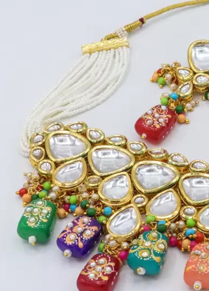 Multicolor Beaded Kundan Choker Set