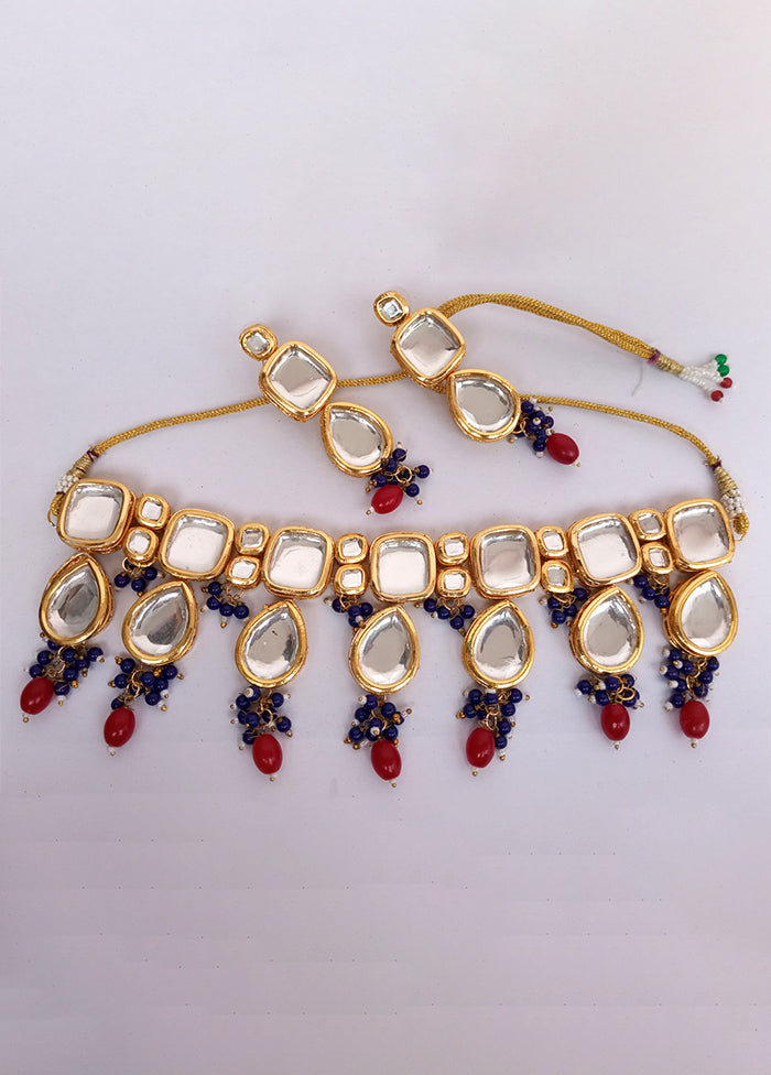 Kundan Studded Red Jewellery Set