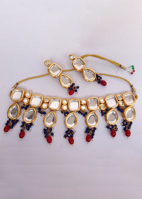 Kundan Studded Red Jewellery Set