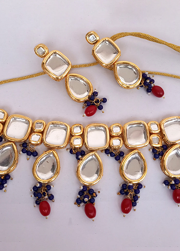 Kundan Studded Red Jewellery Set