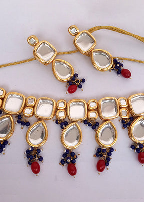 Kundan Studded Red Jewellery Set