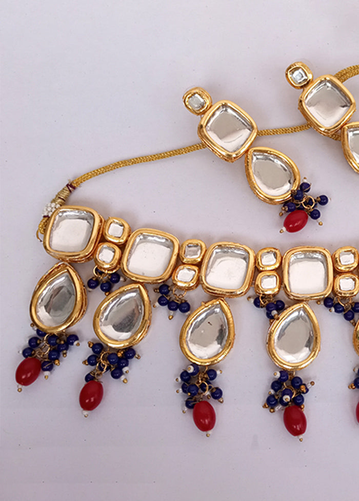 Kundan Studded Red Jewellery Set