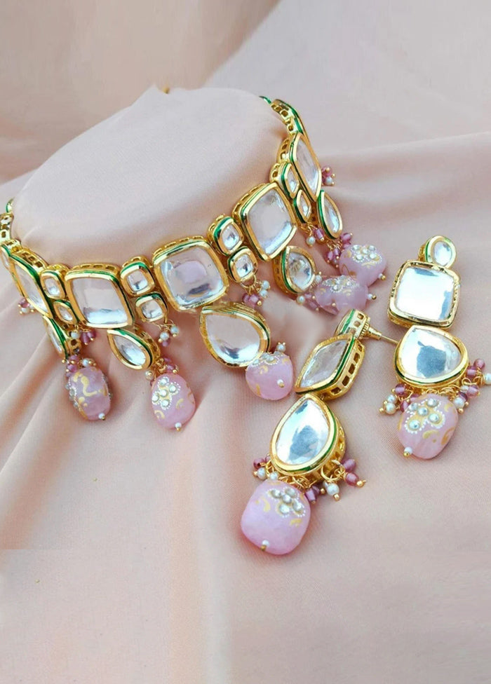 Pink Kundan Jewellery Set