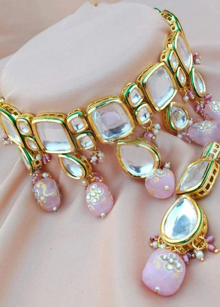Pink Kundan Jewellery Set