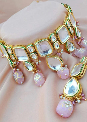 Pink Kundan Jewellery Set