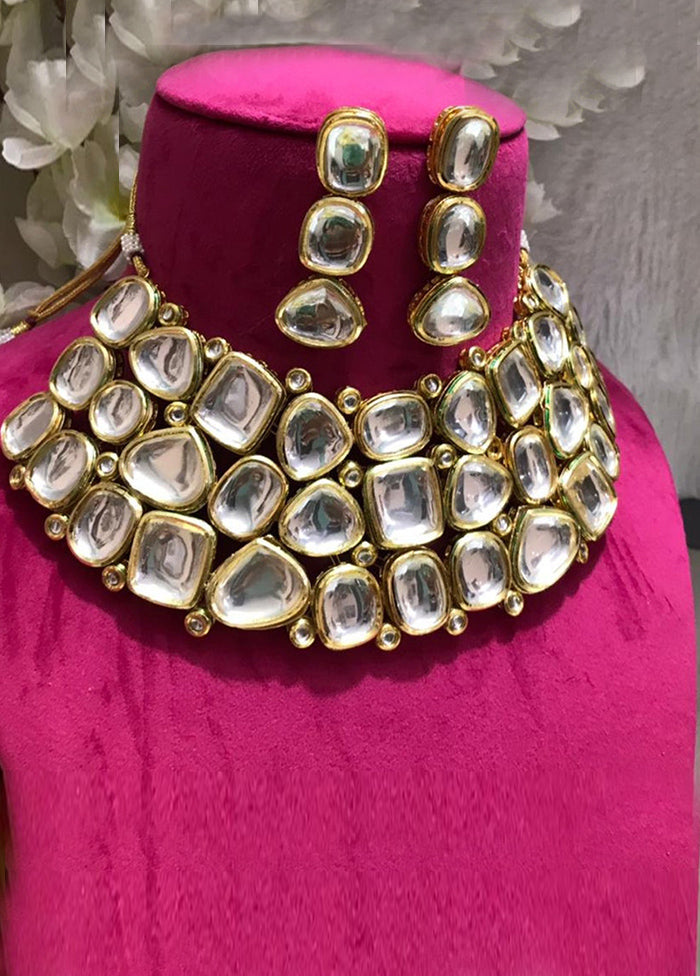 White Kundan Jewellery Set