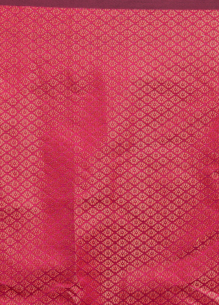 Pink Dupion Silk Saree With Blouse Piece