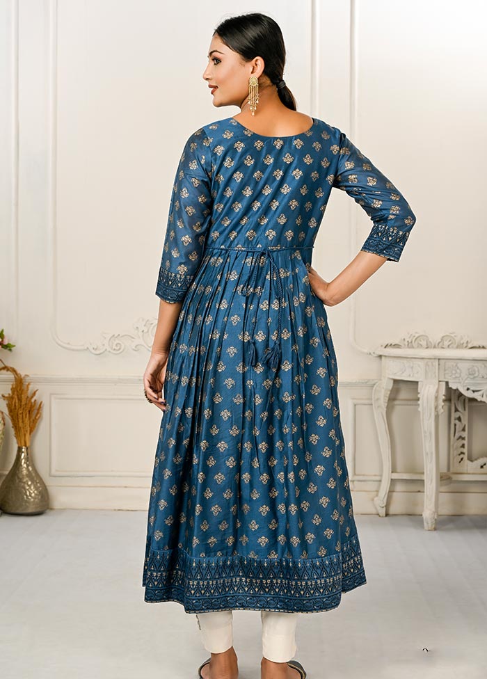 Blue Readymade Cotton Kurti