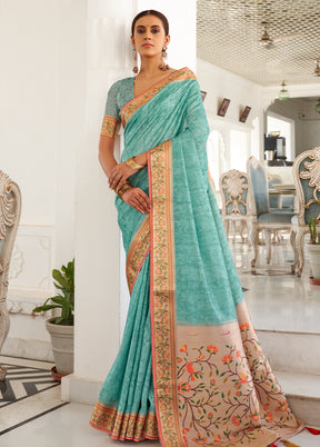 Multicolor Cotton Saree With Blouse Piece