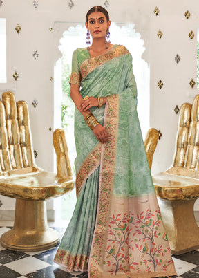 Multicolor Cotton Saree With Blouse Piece