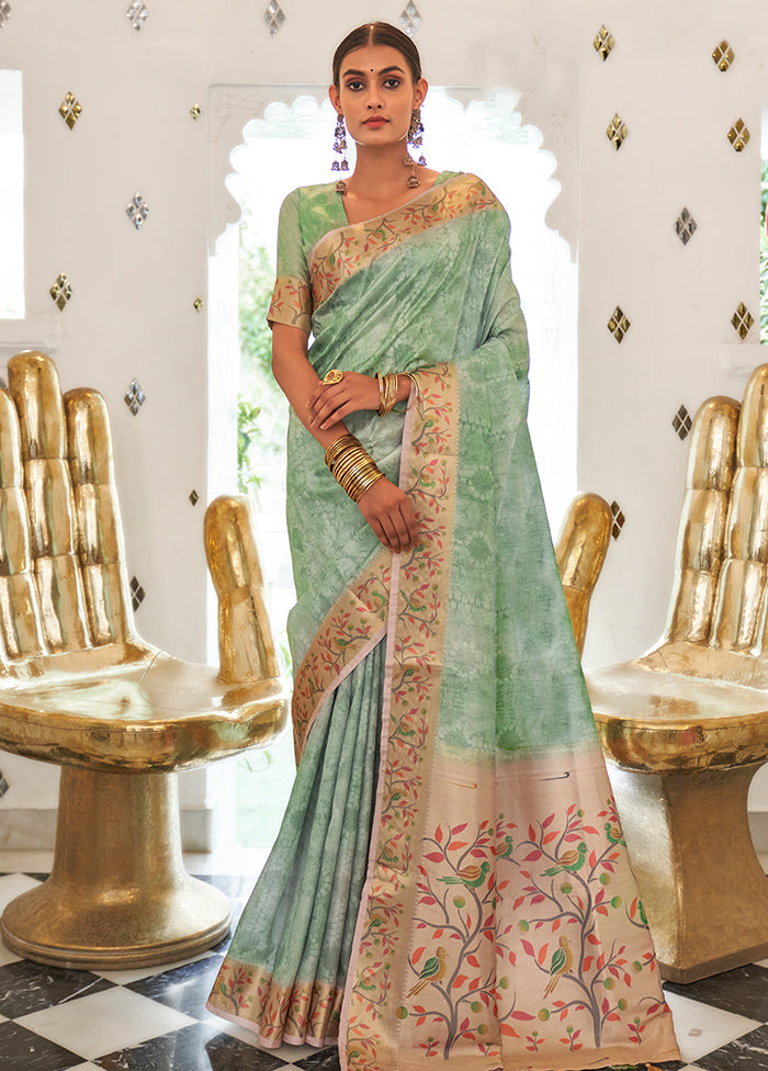 Multicolor Cotton Saree With Blouse Piece