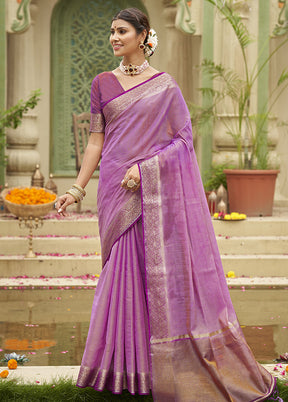 Wine Cotton Saree With Blouse Piece