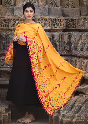 Mustard Yellow Khadi Dupatta